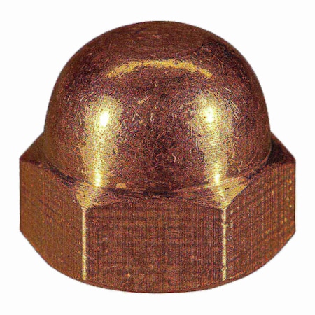 Midwest Fastener Acorn Nut, #10-32, Solid Brass, 15 PK 61068
